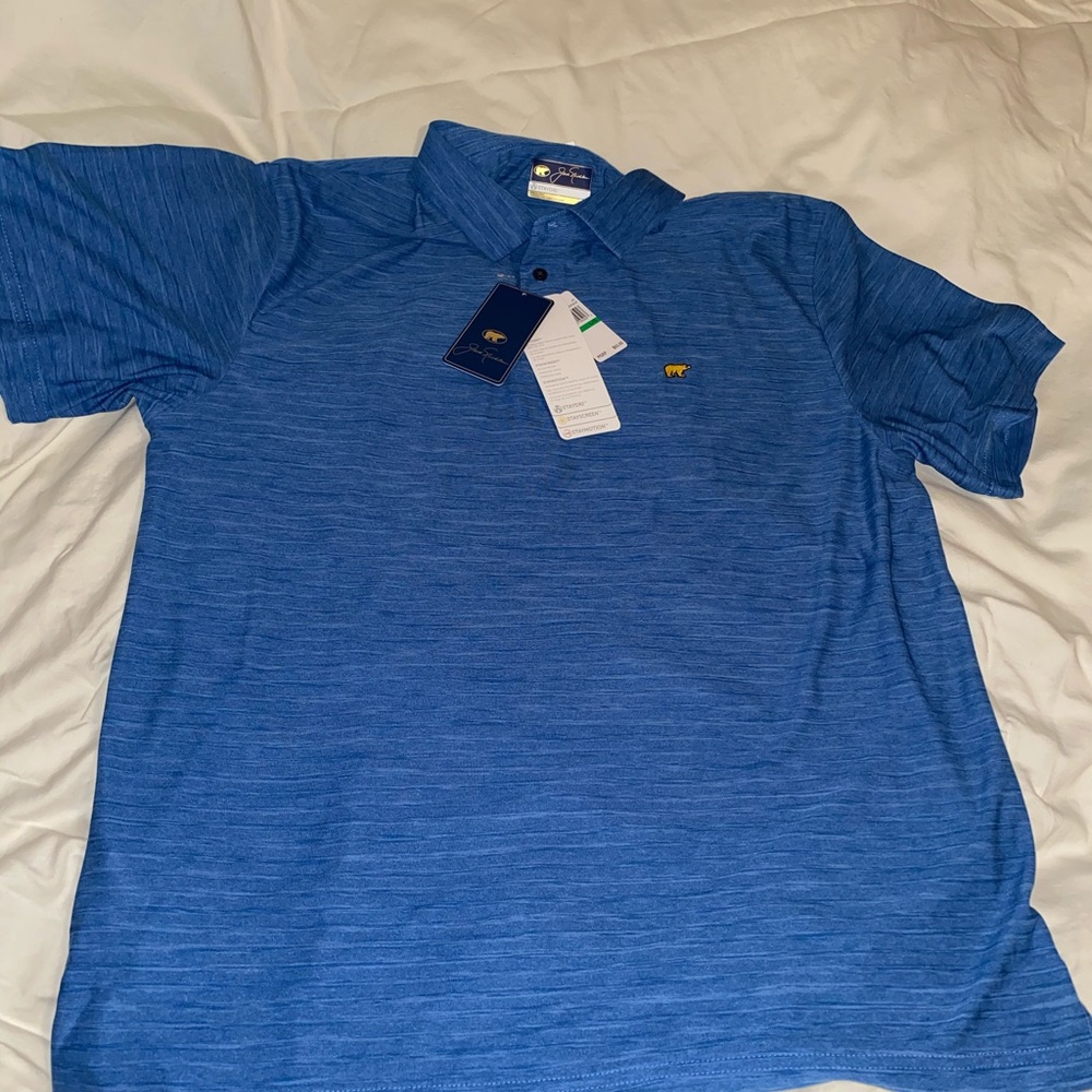 Blue Jack Nicklaus golf polo. Size: L. NWT